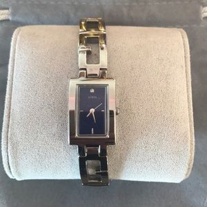 Authentic guess silver watch